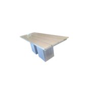 Terrastafel steigerhout 190x76x76cm, wit