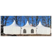 Pagodetent "Highlight" 5 x 5 meter DESERT SAND, zonder vloer, incl op-/afbouw